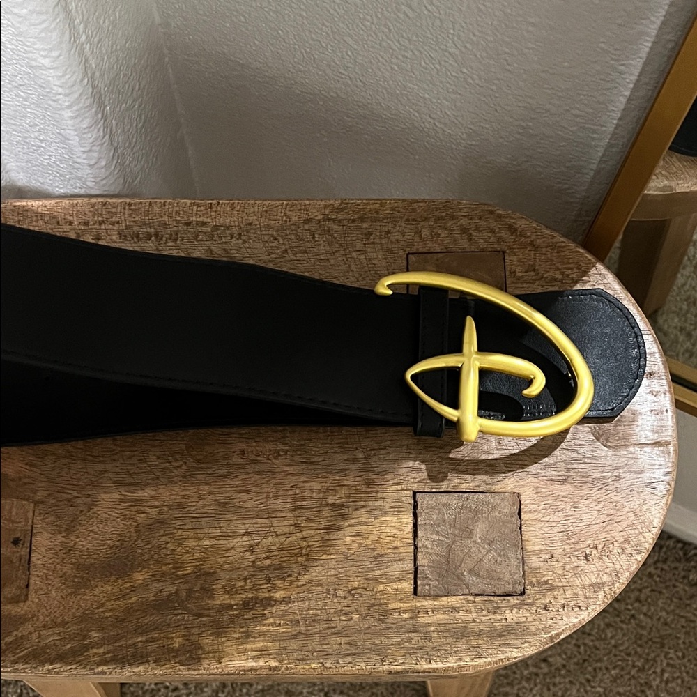 Disney Black Belt with Gold Buckle